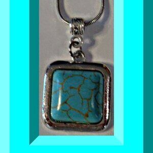 Tibetan Silver & Turquoise Necklace Native Ethnic Tribal Bohemian Design